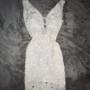 Floral lace like white dress